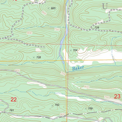 US Forest Service - Topo Baker Springs, AR FSTopo Legacy digital map