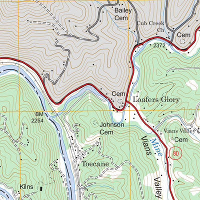 US Forest Service - Topo Bakersville, NC - TN FSTopo Legacy digital map