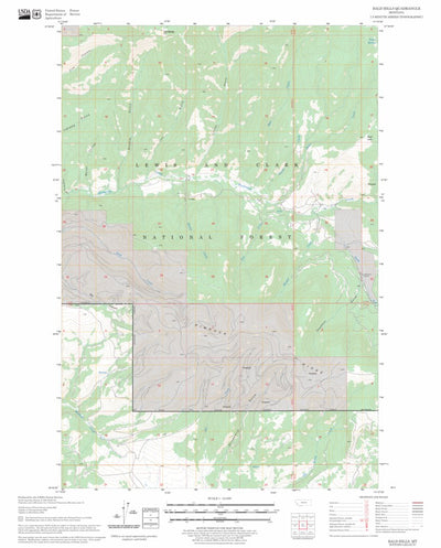 US Forest Service - Topo Bald Hills, MT FSTopo Legacy digital map