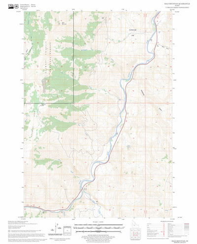 US Forest Service - Topo Bald Mountain, ID FSTopo Legacy digital map