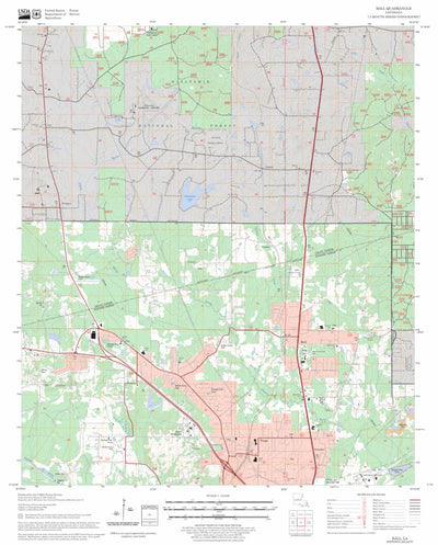 US Forest Service - Topo Ball, LA FSTopo Legacy digital map