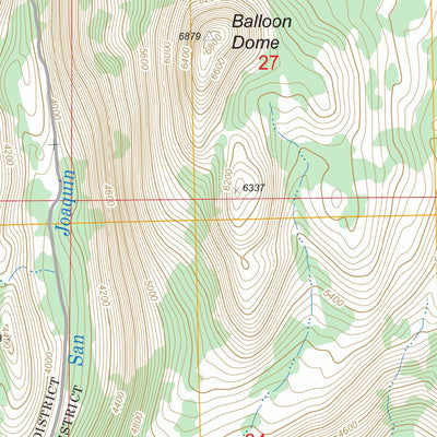 US Forest Service - Topo Balloon Dome, CA FSTopo Legacy digital map