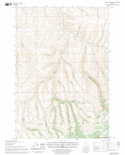 US Forest Service - Topo Balm Canyon, OR FSTopo Legacy digital map
