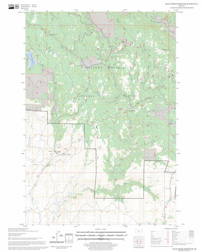 US Forest Service - Topo Balm Creek Reservoir, OR FSTopo Legacy digital map