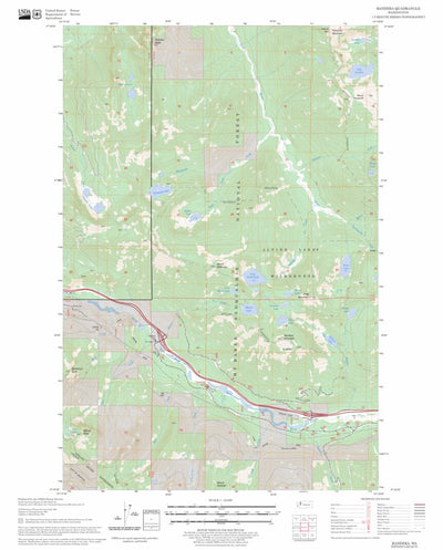 US Forest Service - Topo Bandera, WA FSTopo Legacy digital map