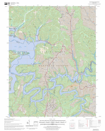 US Forest Service - Topo Bangor, KY FSTopo Legacy digital map
