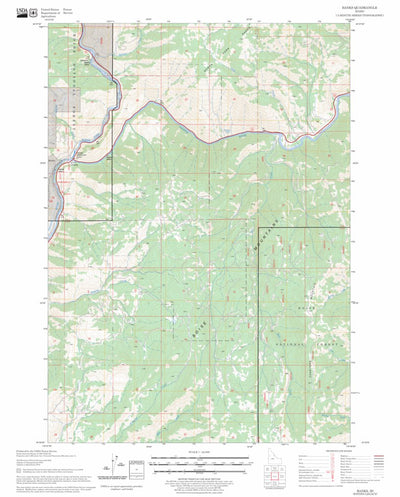 US Forest Service - Topo Banks, ID FSTopo Legacy digital map