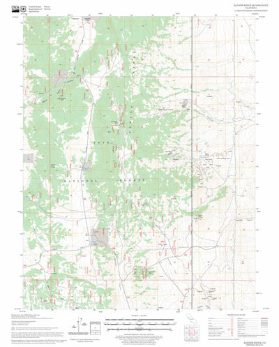 US Forest Service - Topo Banner Ridge, CA FSTopo Legacy digital map