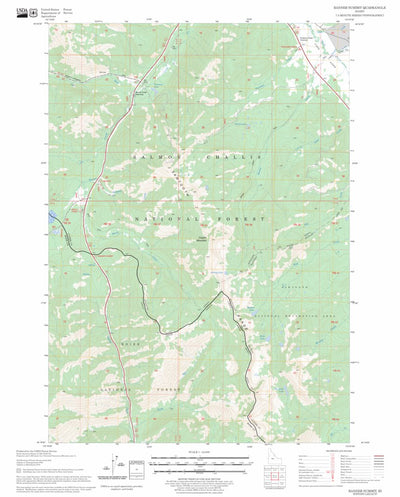 US Forest Service - Topo Banner Summit, ID FSTopo Legacy digital map