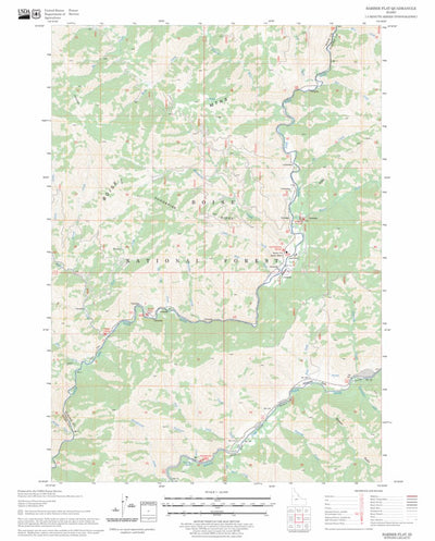 US Forest Service - Topo Barber Flat, ID FSTopo Legacy digital map