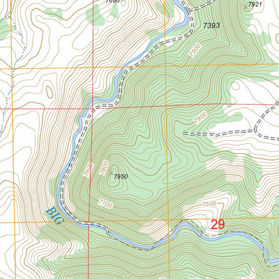US Forest Service - Topo Barcus Peak, WY FSTopo Legacy digital map