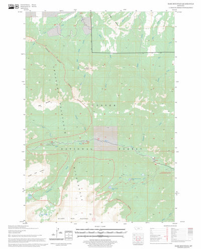 US Forest Service - Topo Bare Mountain, MT FSTopo Legacy digital map