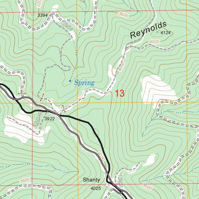 US Forest Service - Topo Bark Shanty Gulch, CA FSTopo Legacy digital map
