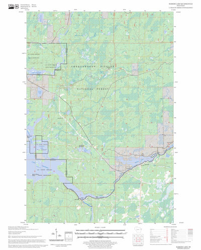 US Forest Service - Topo Barker Lake, WI FSTopo Legacy digital map