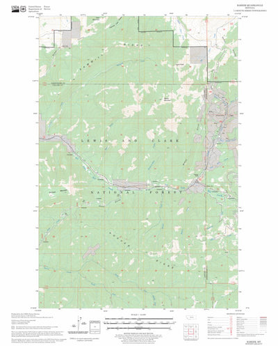 US Forest Service - Topo Barker, MT FSTopo Legacy digital map