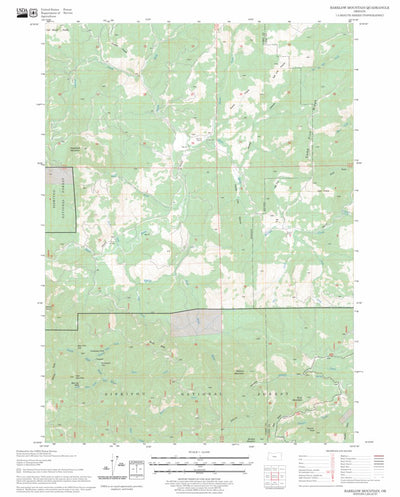 US Forest Service - Topo Barklow Mountain, OR FSTopo Legacy digital map