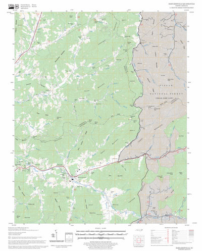 US Forest Service - Topo Barnardsville, NC FSTopo Legacy digital map