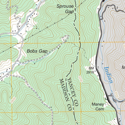 US Forest Service - Topo Barnardsville, NC FSTopo Legacy digital map