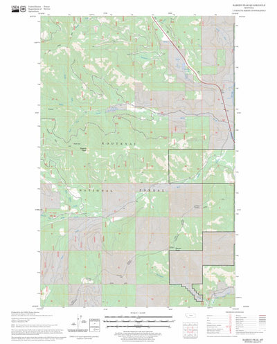 US Forest Service - Topo Barren Peak, MT FSTopo Legacy digital map