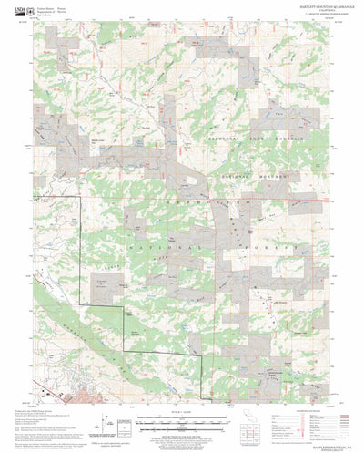 US Forest Service - Topo Bartlett Mountain, CA FSTopo Legacy digital map