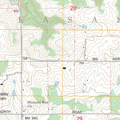 US Forest Service - Topo Bartlettsville, IN FSTopo Legacy digital map