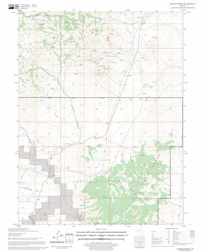 US Forest Service - Topo Barton Spring, NV FSTopo Legacy digital map