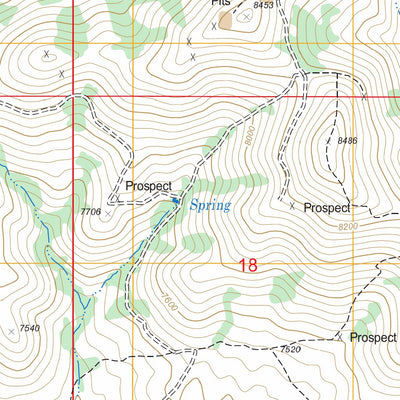 US Forest Service - Topo Barton Spring, NV FSTopo Legacy digital map