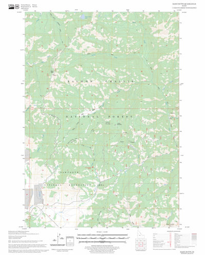 US Forest Service - Topo Basin Butte, ID FSTopo Legacy digital map
