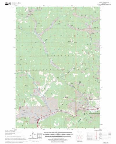 US Forest Service - Topo Basin, MT FSTopo Legacy digital map