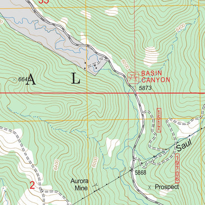 US Forest Service - Topo Basin, MT FSTopo Legacy digital map