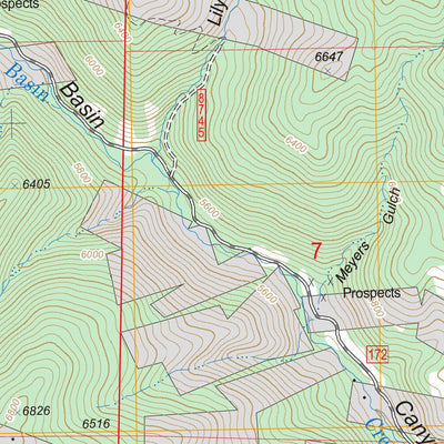 US Forest Service - Topo Basin, MT FSTopo Legacy digital map