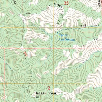 US Forest Service - Topo Bassett Peak, AZ FSTopo Legacy digital map