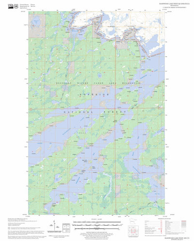 US Forest Service - Topo Basswood Lake West, MN FSTopo Legacy digital map
