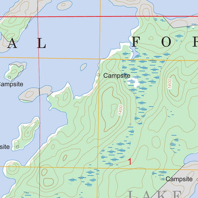 US Forest Service - Topo Basswood Lake West, MN FSTopo Legacy digital map