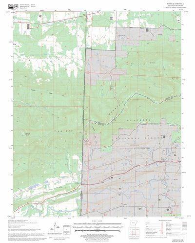 US Forest Service - Topo Bates, AR - OK FSTopo Legacy digital map