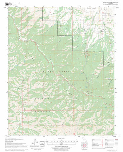 US Forest Service - Topo Bates Canyon, CA FSTopo Legacy digital map