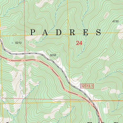 US Forest Service - Topo Bates Canyon, CA FSTopo Legacy digital map