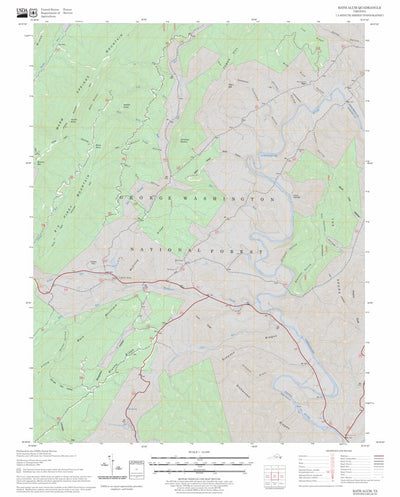 US Forest Service - Topo Bath Alum, VA FSTopo Legacy digital map