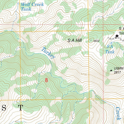US Forest Service - Topo Battle Flat, AZ FSTopo Legacy digital map