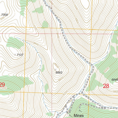 US Forest Service - Topo Baugh Creek SW, ID FSTopo Legacy digital map