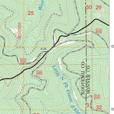 US Forest Service - Topo Bayview, ID FSTopo Legacy digital map