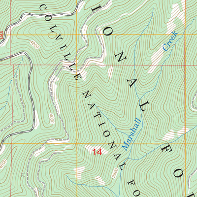 US Forest Service - Topo Bead Lake, WA - ID FSTopo Legacy digital map