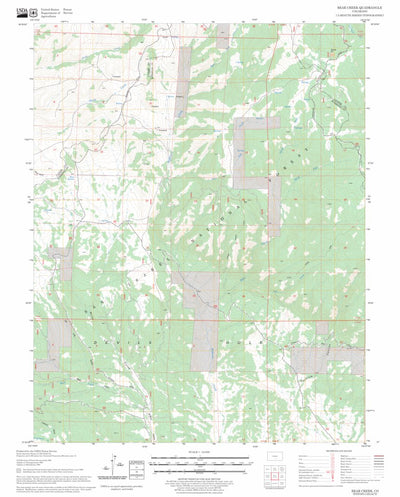 US Forest Service - Topo Bear Creek, CO FSTopo Legacy digital map