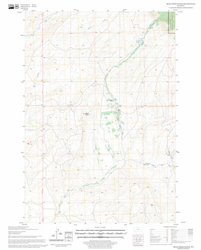 US Forest Service - Topo Bear Creek Ranch, WY FSTopo Legacy digital map