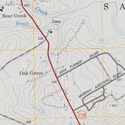 US Forest Service - Topo Bear Creek, TX FSTopo Legacy digital map