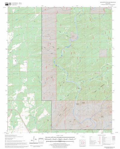 US Forest Service - Topo Bear Mountain, OK FSTopo Legacy digital map