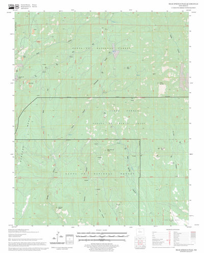 US Forest Service - Topo Bear Springs Peak, NM FSTopo Legacy digital map