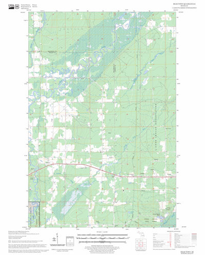 US Forest Service - Topo Bear Town, MI FSTopo Legacy digital map