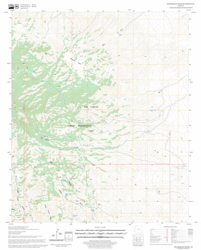 US Forest Service - Topo Beargrass Basin, AZ FSTopo Legacy digital map