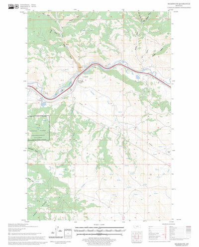 US Forest Service - Topo Bearmouth, MT FSTopo Legacy digital map